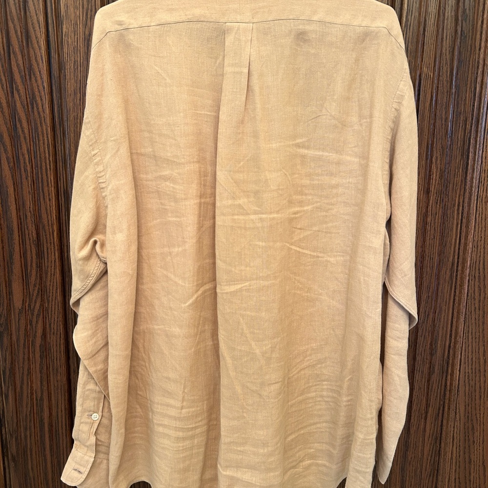 Ralph Lauren Men's tan Button-Down Shirt Sz L - Picture 5 of 5